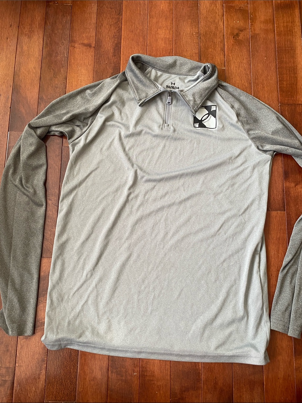 Under Armour Youth Light Gray Quarter-Zip Performance Pullover